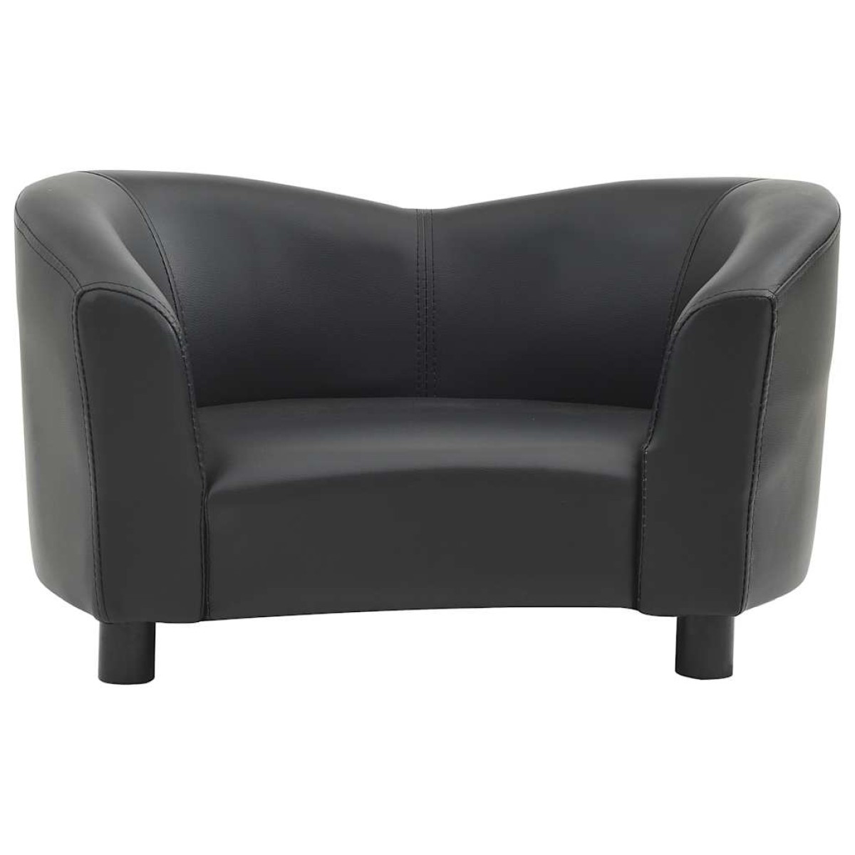 vidaXL Καναπές-Κρεβάτι Σκύλου Μαύρος 67x41x39 εκ. από Συνθετικό Δέρμα