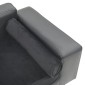 vidaXL Καναπές-Κρεβάτι Σκύλου Γκρι 81x43x31 εκ. Βελουτέ/Συνθετ. Δέρμα