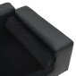 vidaXL Καναπές-Κρεβάτι Σκύλου Μαύρο 81x43x31 εκ. Βελουτέ/Συνθετ. Δέρμα