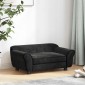 vidaXL Καναπές - Κρεβάτι Σκύλου Μαύρος 72 x 45 x 30 εκ. Βελουτέ