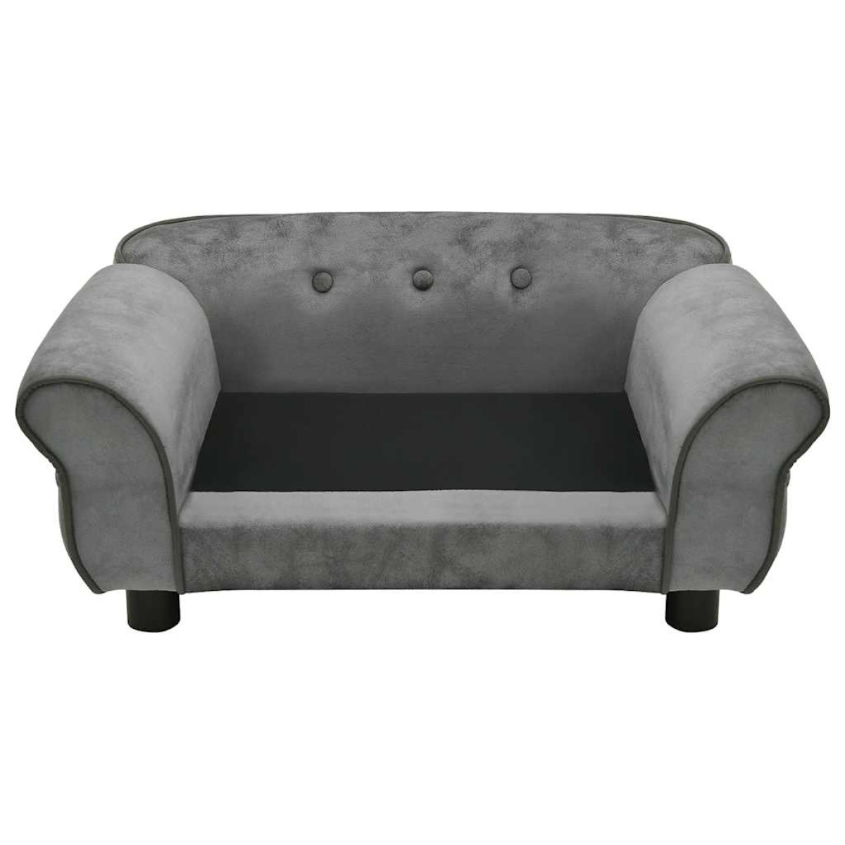 vidaXL Καναπές - Κρεβάτι Σκύλου Σκούρο Γκρι 72 x 45 x 30 εκ. Βελουτέ