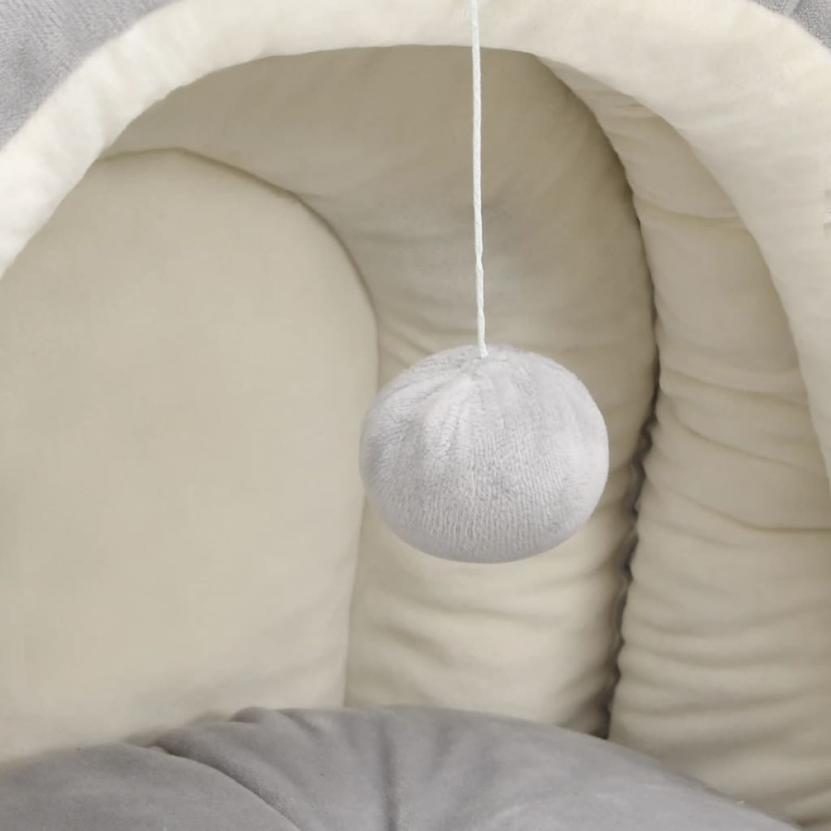 vidaXL Κρεβάτι Γάτας Γκρι και Κρεμ 50 x 50 x 45 εκ.