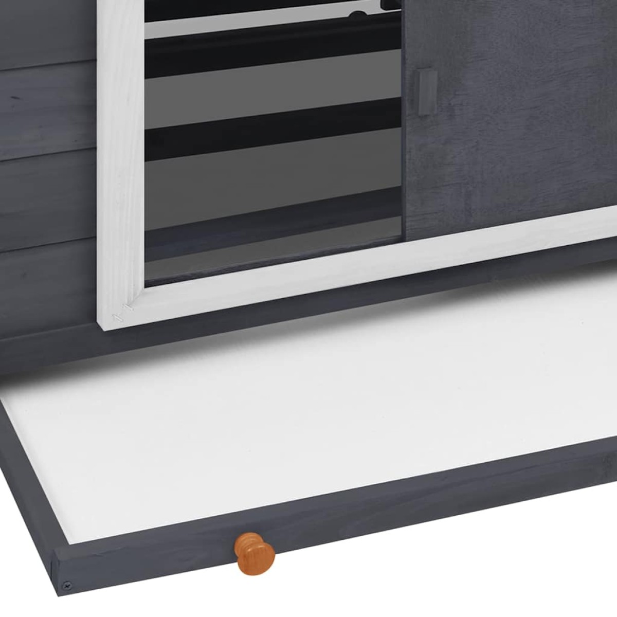 vidaXL Κοτέτσι Γκρι & Λευκό 152 x 96 x 110 εκ. από Μασίφ Ξύλο Ελάτης