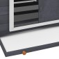 vidaXL Κοτέτσι Γκρι & Λευκό 152 x 96 x 110 εκ. από Μασίφ Ξύλο Ελάτης