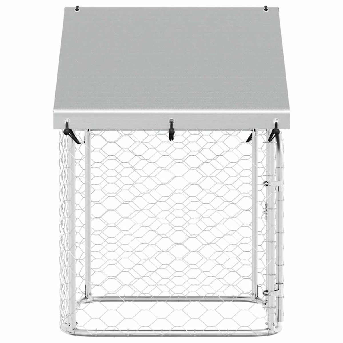 vidaXL Κλουβί Σκύλου Εξωτερικού Χώρου 100 x 100 x 150 εκ. με Στέγαστρο
