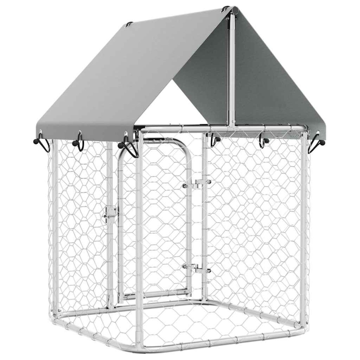 vidaXL Κλουβί Σκύλου Εξωτερικού Χώρου 100 x 100 x 150 εκ. με Στέγαστρο