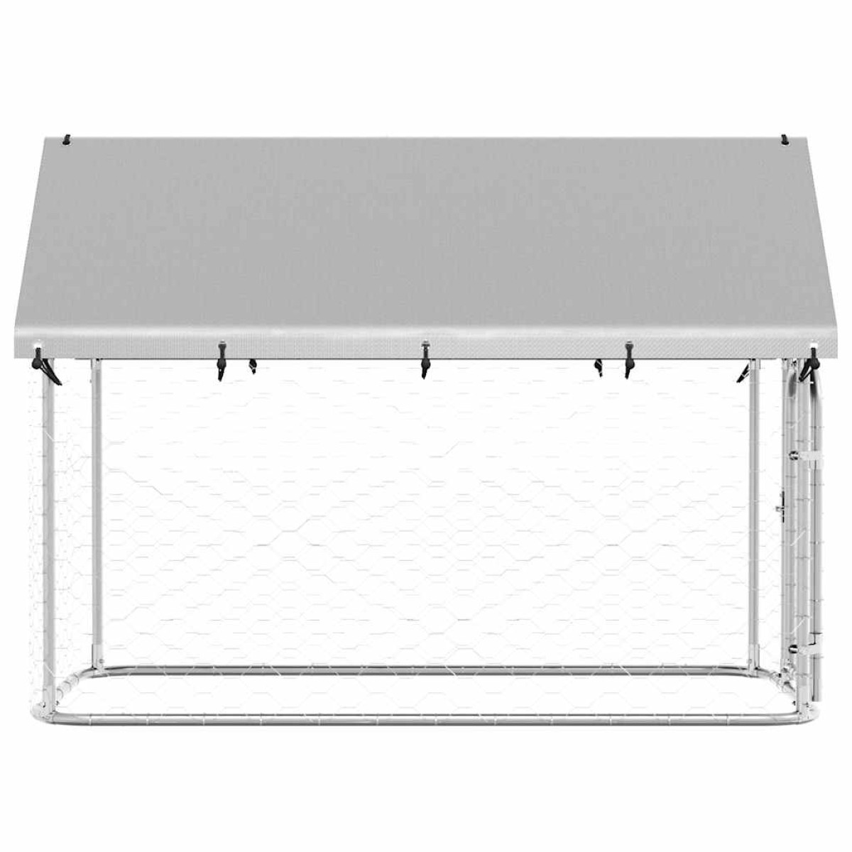 vidaXL Κλουβί Σκύλου Εξωτερικού Χώρου 200 x 100 x 150 εκ. με Στέγαστρο