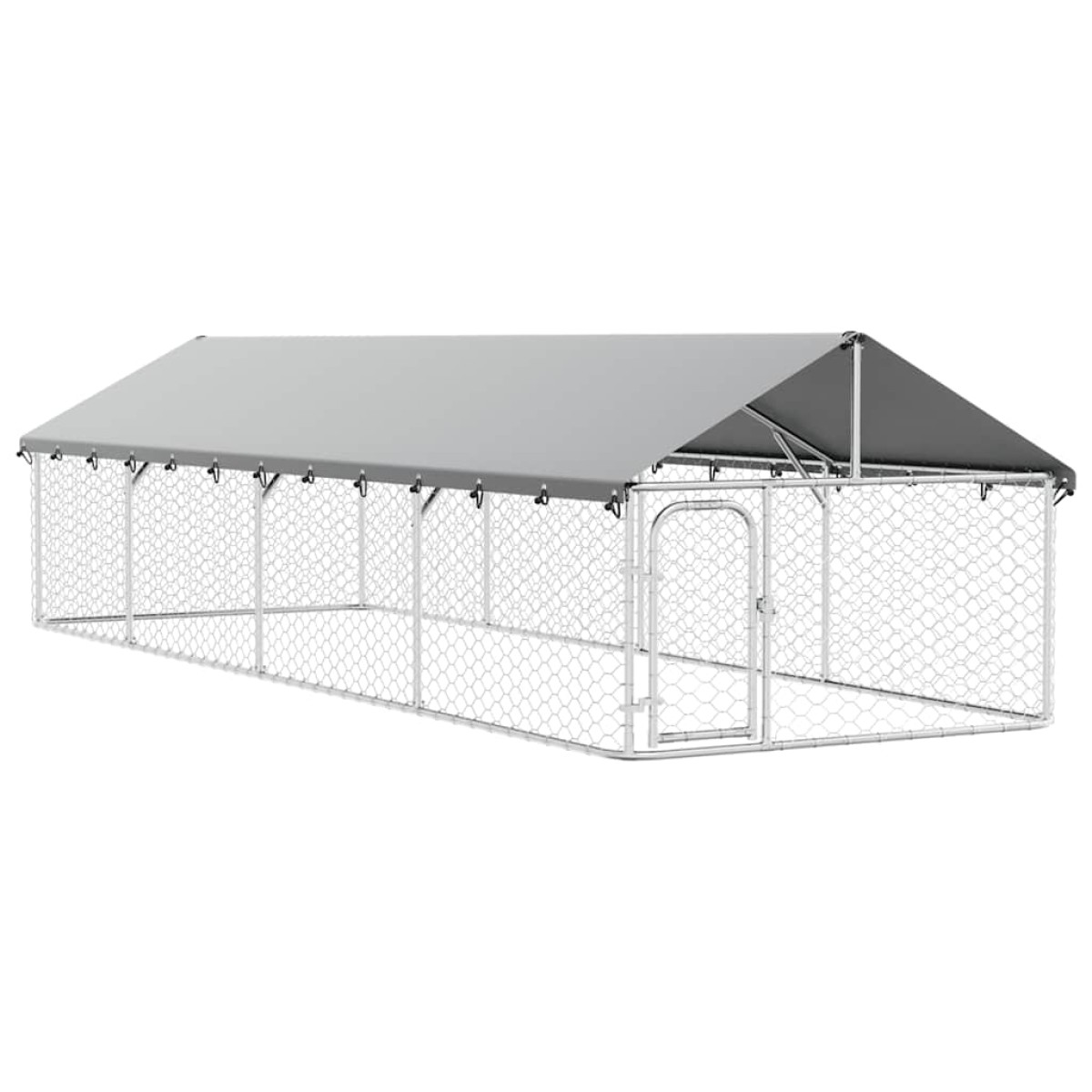 vidaXL Κλουβί Σκύλου Εξωτερικού Χώρου 600 x 200 x 150 εκ. με Στέγαστρο