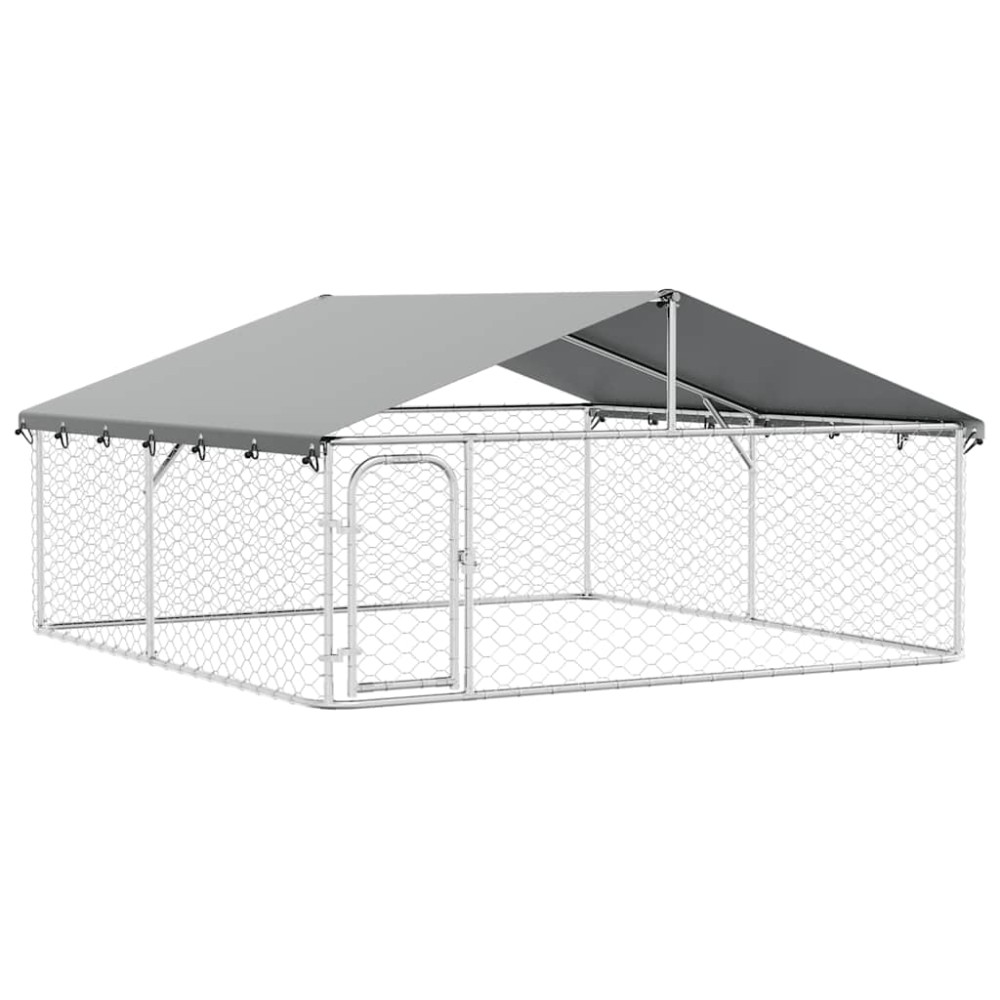 vidaXL Κλουβί Σκύλου Εξωτερικού Χώρου 300 x 300 x 150 εκ. με Στέγαστρο