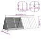 vidaXL Κλουβί Κουνελιών Ανθρακί 201,5x80,5x71 εκ Γαλβανισμένος Χάλυβας