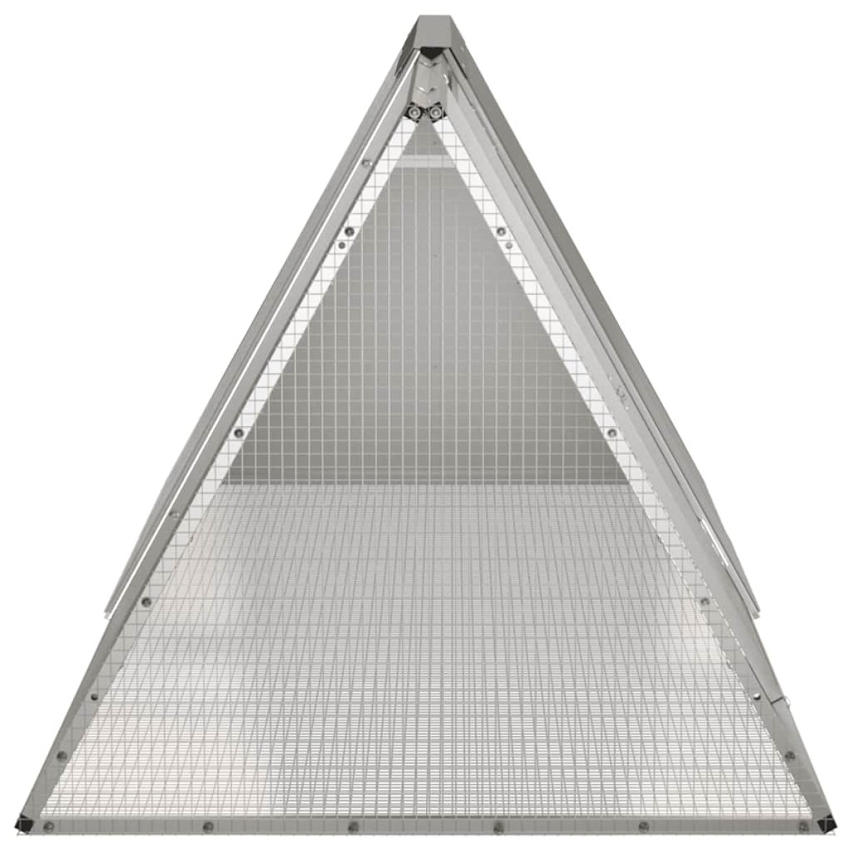 vidaXL Κλουβί Κουνελιών Γκρι 201,5x80,5x71 εκ. Γαλβανισμένος Χάλυβας