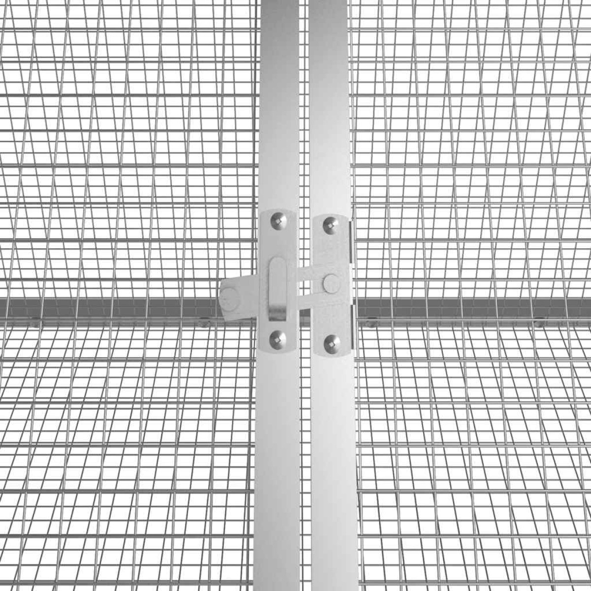 vidaXL Κλουβί Κουνελιών Γκρι 201,5x80,5x71 εκ. Γαλβανισμένος Χάλυβας