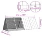 vidaXL Κλουβί Κουνελιών Γκρι 201,5x80,5x71 εκ. Γαλβανισμένος Χάλυβας