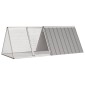 vidaXL Κλουβί Κουνελιών Γκρι 201,5x80,5x71 εκ. Γαλβανισμένος Χάλυβας