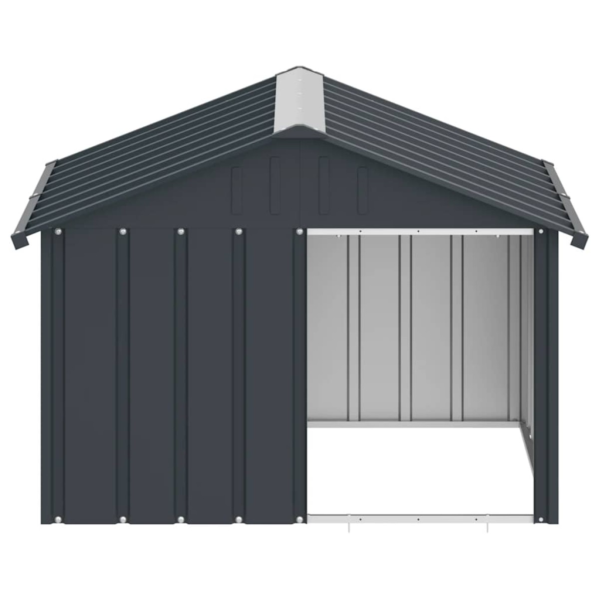 vidaXL Σπιτάκι Σκύλου Ανθρακί 116,5x103x81,5 εκ. Γαλβανισμένο Ατσάλι