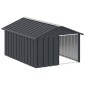 vidaXL Σπιτάκι Σκύλου Ανθρακί 116,5x153x81,5 εκ. Γαλβανισμένο Ατσάλι