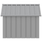 vidaXL Σπιτάκι Σκύλου Γκρι 116,5x103x81,5 εκ. Γαλβανισμένο Χάλυβα
