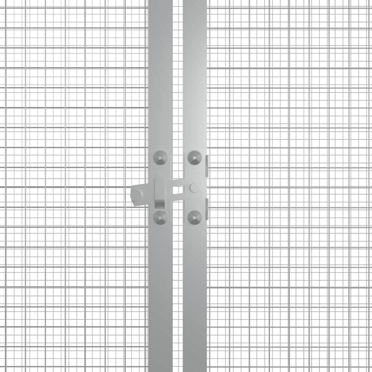 vidaXL Κοτέτσι - Κλουβί Γκρι 200x91x100 εκ. από Γαλβανισμένο Χάλυβα
