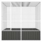 vidaXL Κλουβί Πουλιών Ανθρακί 213,5x217,5x211,5 εκ Γαλβανισμένο Χάλυβα