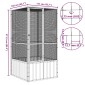 vidaXL Κλουβί Πουλιών Γκρι 111x107x211,5 εκ από Γαλβανισμένο Χάλυβα