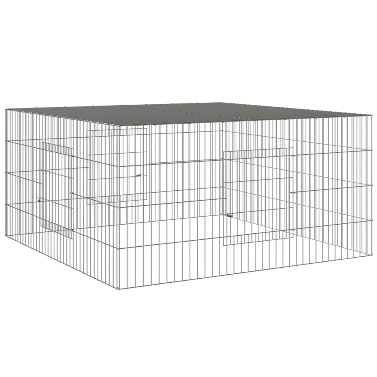 vidaXL Κλουβί Κουνελιών 110x110x55 εκ. από Γαλβανισμένο Σίδερο