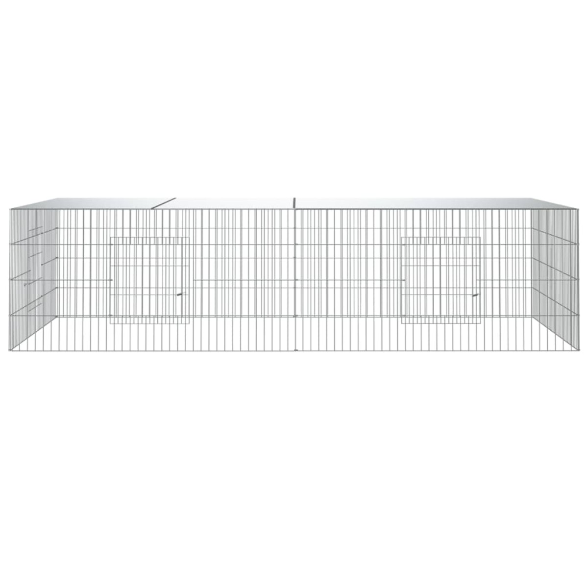 vidaXL Κλουβί Κουνελιών 2 Πάνελ 220x110x55 εκ. από Γαλβανισμένο Σίδερο