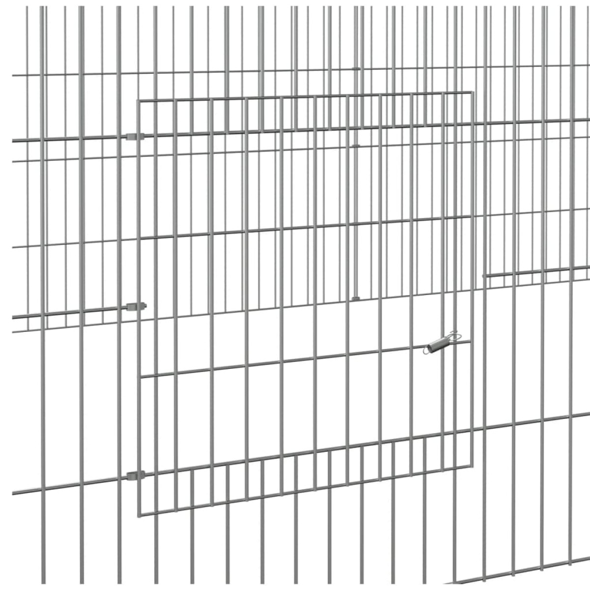 vidaXL Κλουβί Κουνελιών 2 Πάνελ 220x110x55 εκ. από Γαλβανισμένο Σίδερο