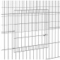 vidaXL Κλουβί Κουνελιών 2 Πάνελ 220x110x55 εκ. από Γαλβανισμένο Σίδερο