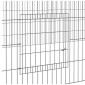 vidaXL Κλουβί Κουνελιών 3 Πάνελ 325x109x54 εκ. από Γαλβανισμένο Σίδερο