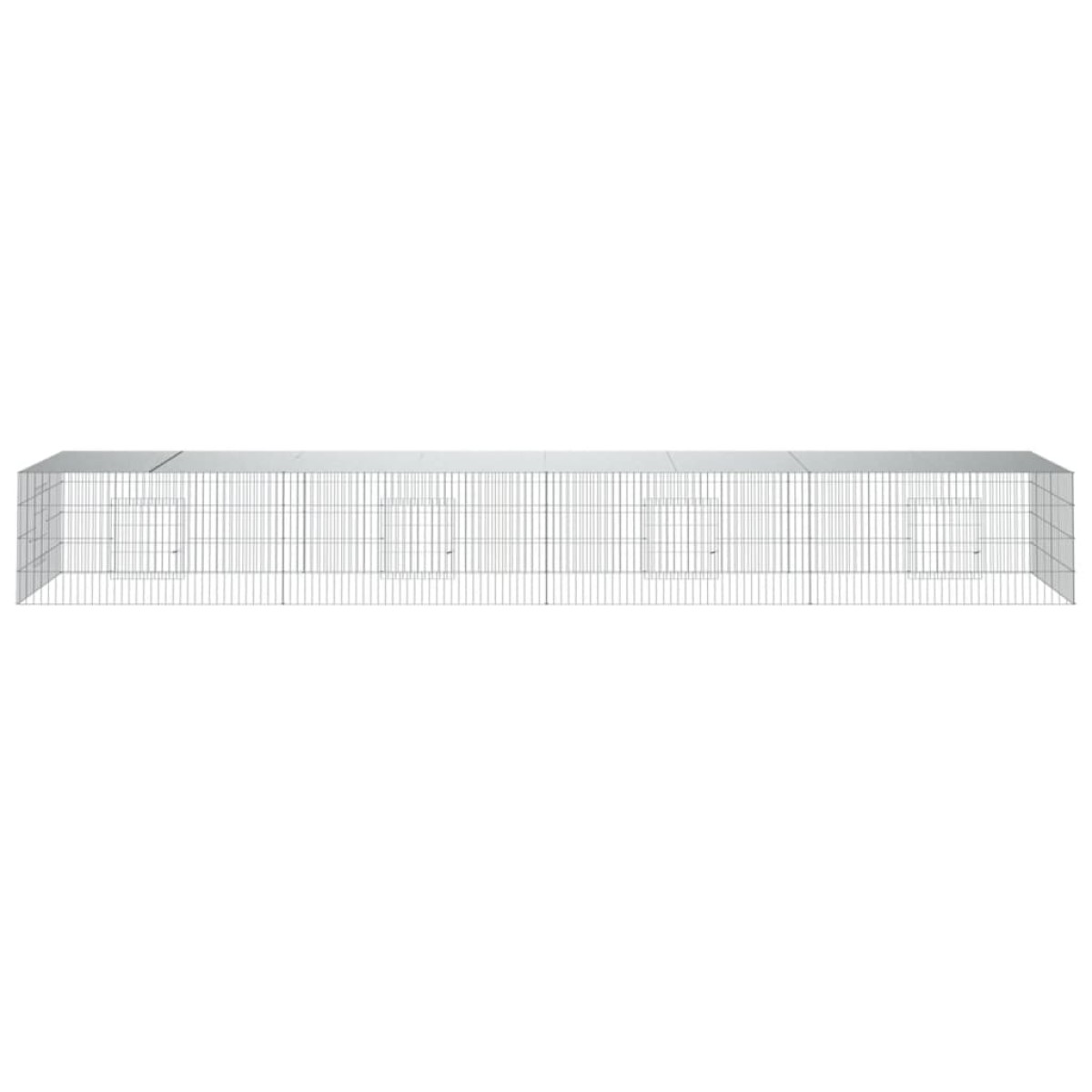 vidaXL Κλουβί Κουνελιών 4 Πάνελ 433x109x54 εκ. από Γαλβανισμένο Σίδερο