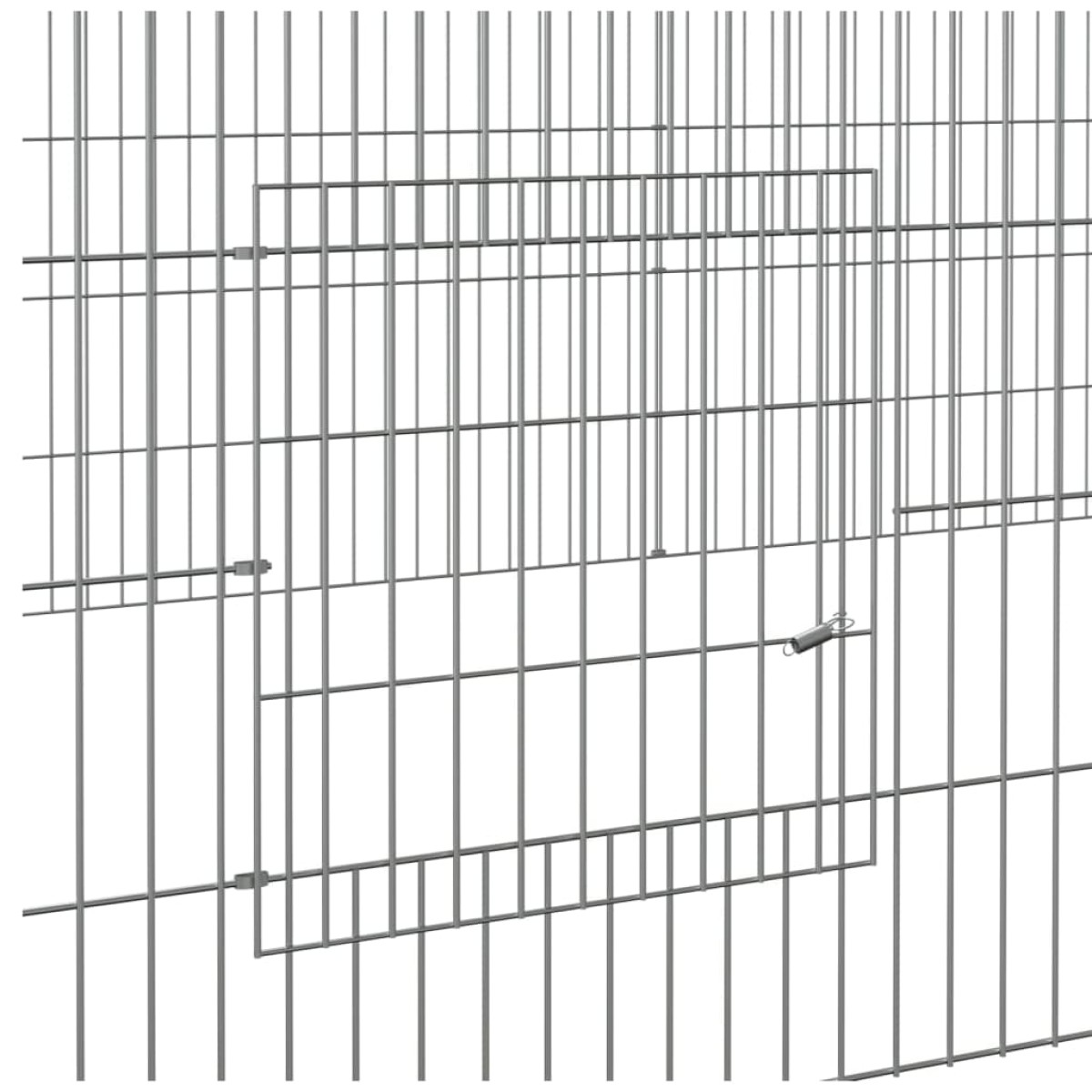 vidaXL Κλουβί Κουνελιών 4 Πάνελ 433x109x54 εκ. από Γαλβανισμένο Σίδερο
