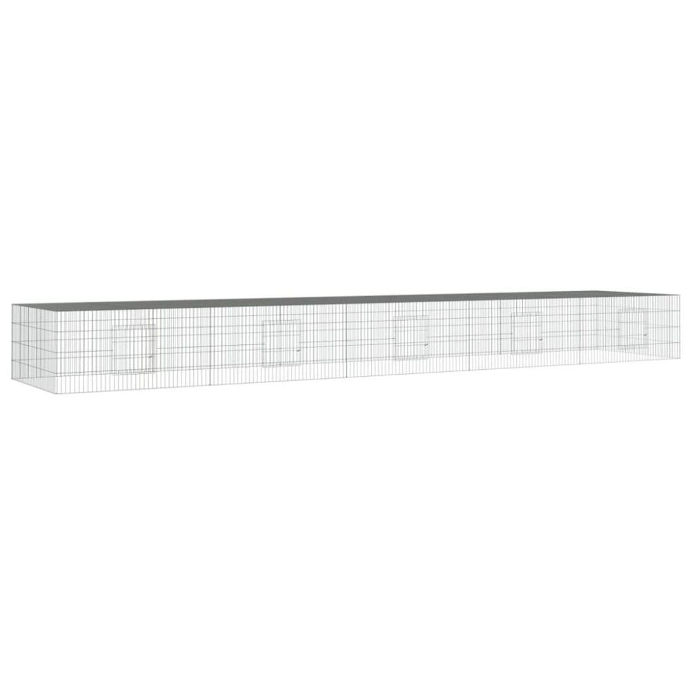 vidaXL Κλουβί Κουνελιών 5 Πάνελ 541x109x54 εκ. από Γαλβανισμένο Σίδερο