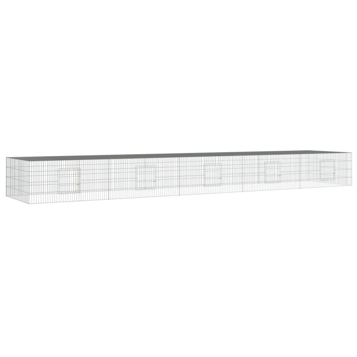 vidaXL Κλουβί Κουνελιών 5 Πάνελ 541x109x54 εκ. από Γαλβανισμένο Σίδερο