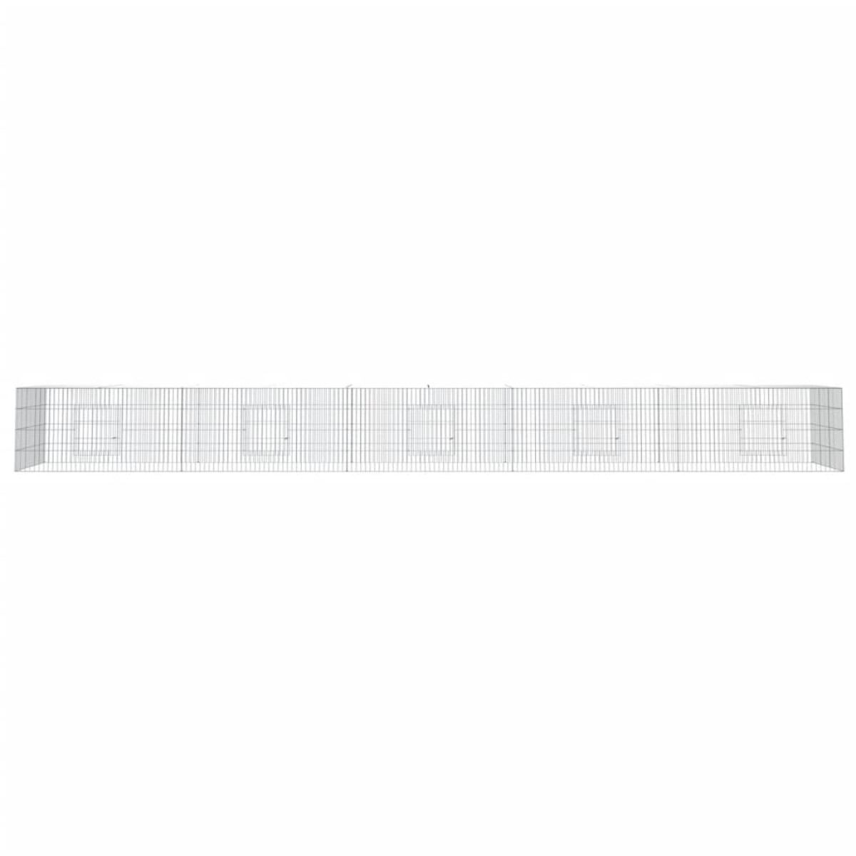 vidaXL Κλουβί Κουνελιών 5 Πάνελ 541x109x54 εκ. από Γαλβανισμένο Σίδερο