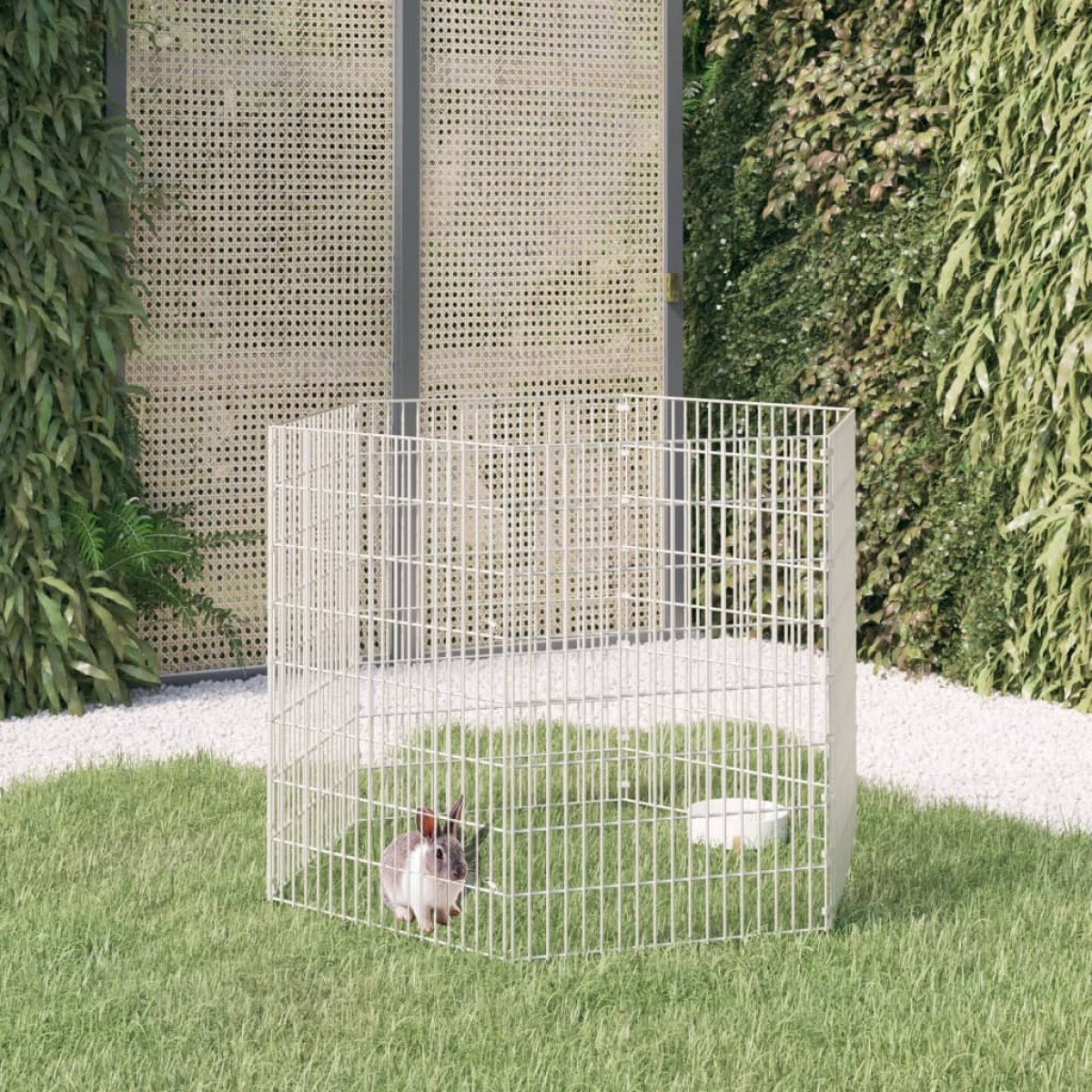 vidaXL Κλουβί Κουνελιών 6 Πάνελ 54 x 80 εκ. από Γαλβανισμένο Σίδερο