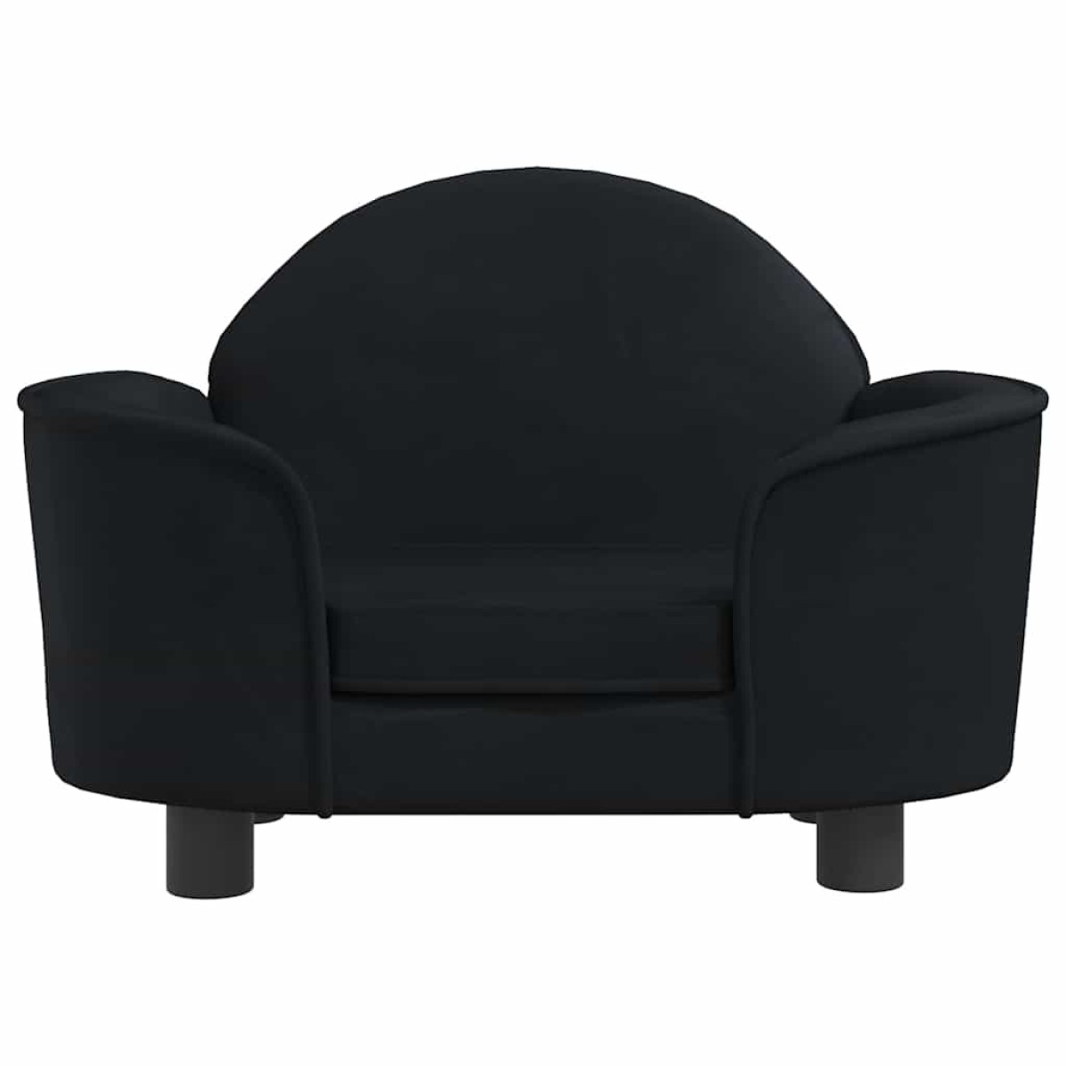 vidaXL Κρεβάτι Σκύλου Μαύρο 66 x 40 x 45 εκ. Βελούδινο
