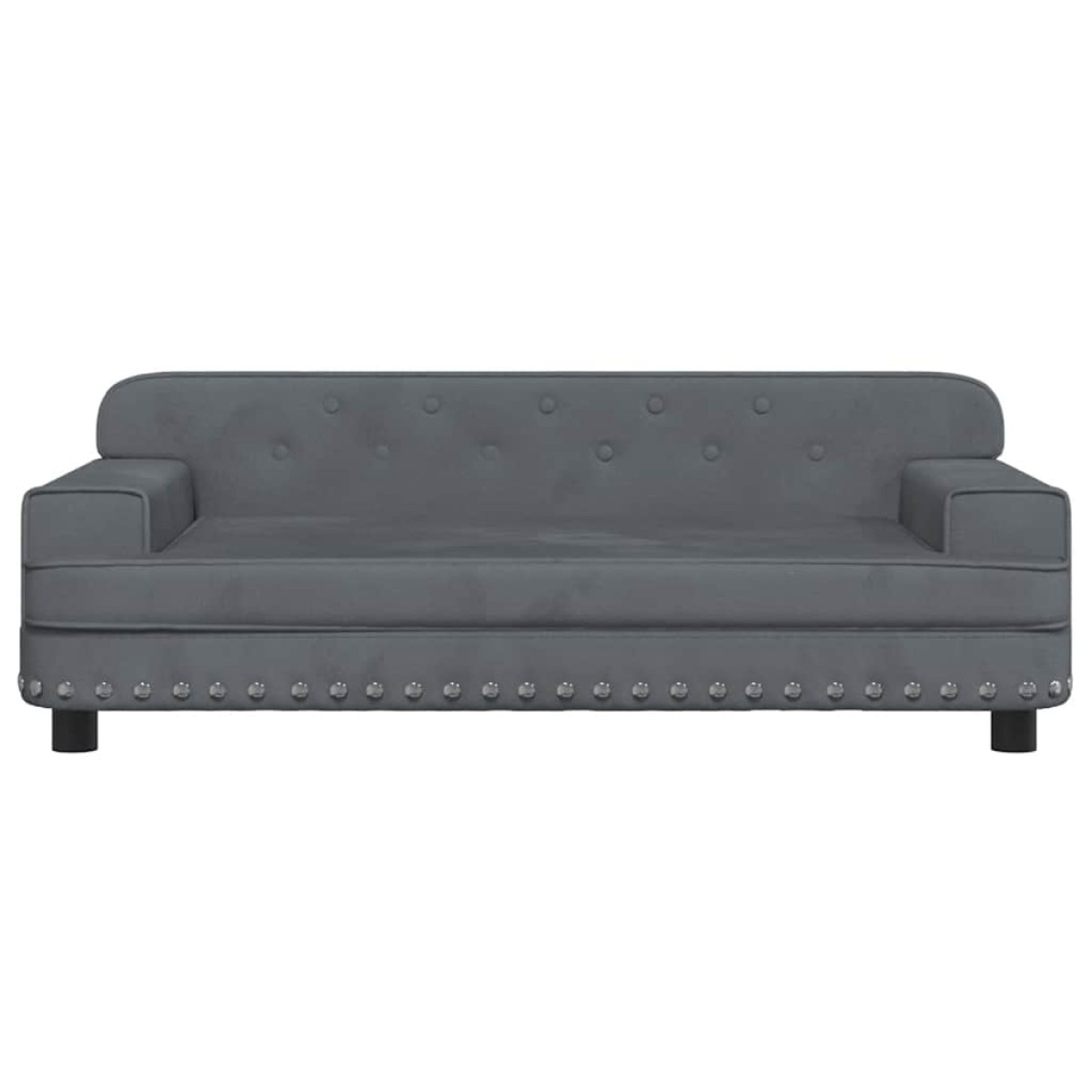 vidaXL Κρεβάτι Σκύλου Σκούρο Γκρι 90 x 53 x 30 εκ. Βελούδινο