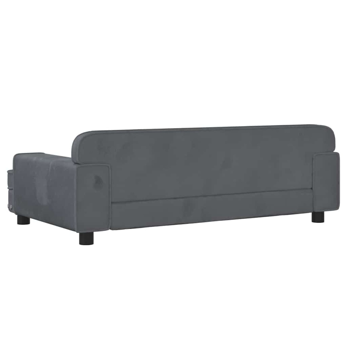 vidaXL Κρεβάτι Σκύλου Σκούρο Γκρι 90 x 53 x 30 εκ. Βελούδινο