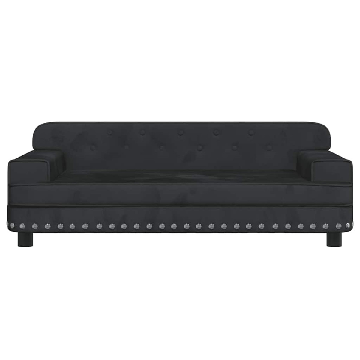 vidaXL Κρεβάτι Σκύλου Μαύρο 90 x 53 x 30 εκ. Βελούδινο