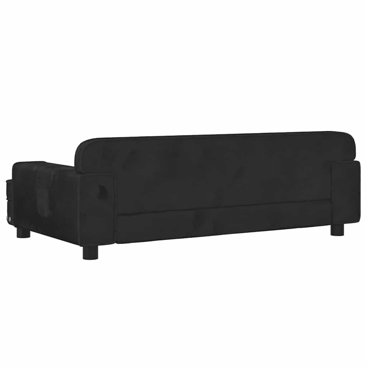 vidaXL Κρεβάτι Σκύλου Μαύρο 90 x 53 x 30 εκ. Βελούδινο