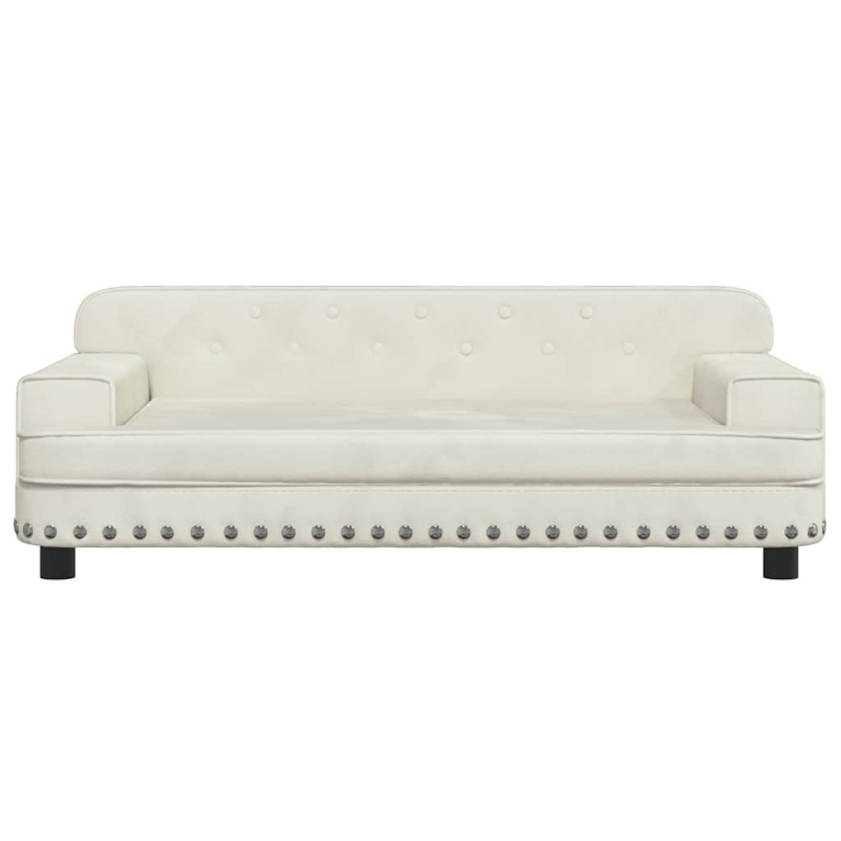 vidaXL Κρεβάτι Σκύλου Κρεμ 90 x 53 x 30 εκ. Βελούδινο