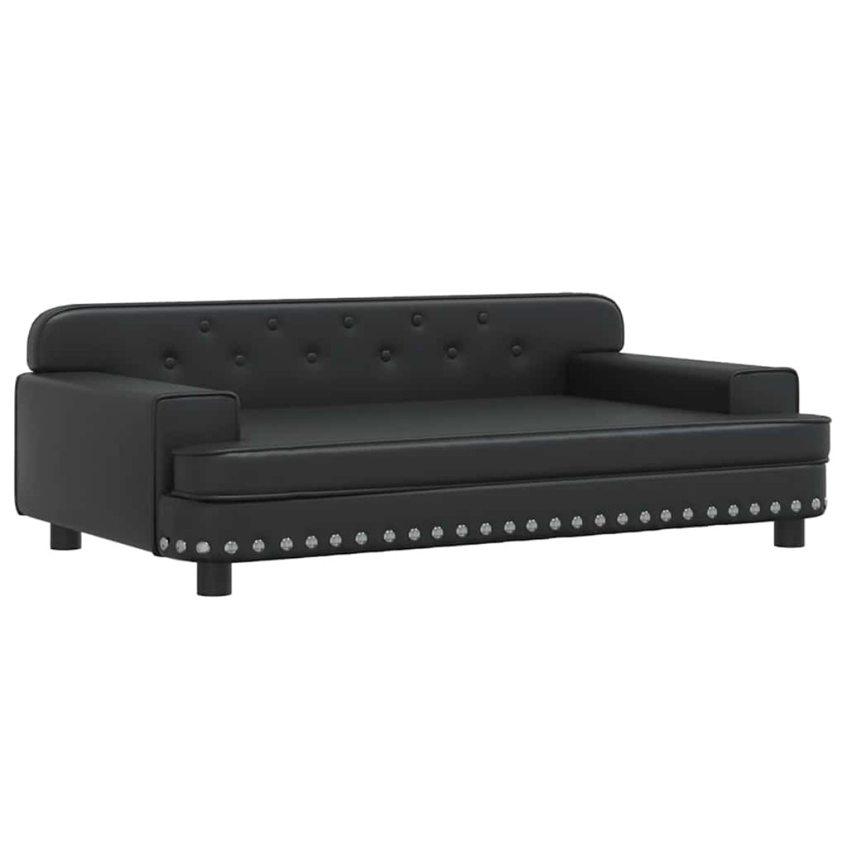 vidaXL Κρεβάτι Σκύλου Μαύρο 90 x 53 x 30 εκ. από Συνθετικό Δέρμα