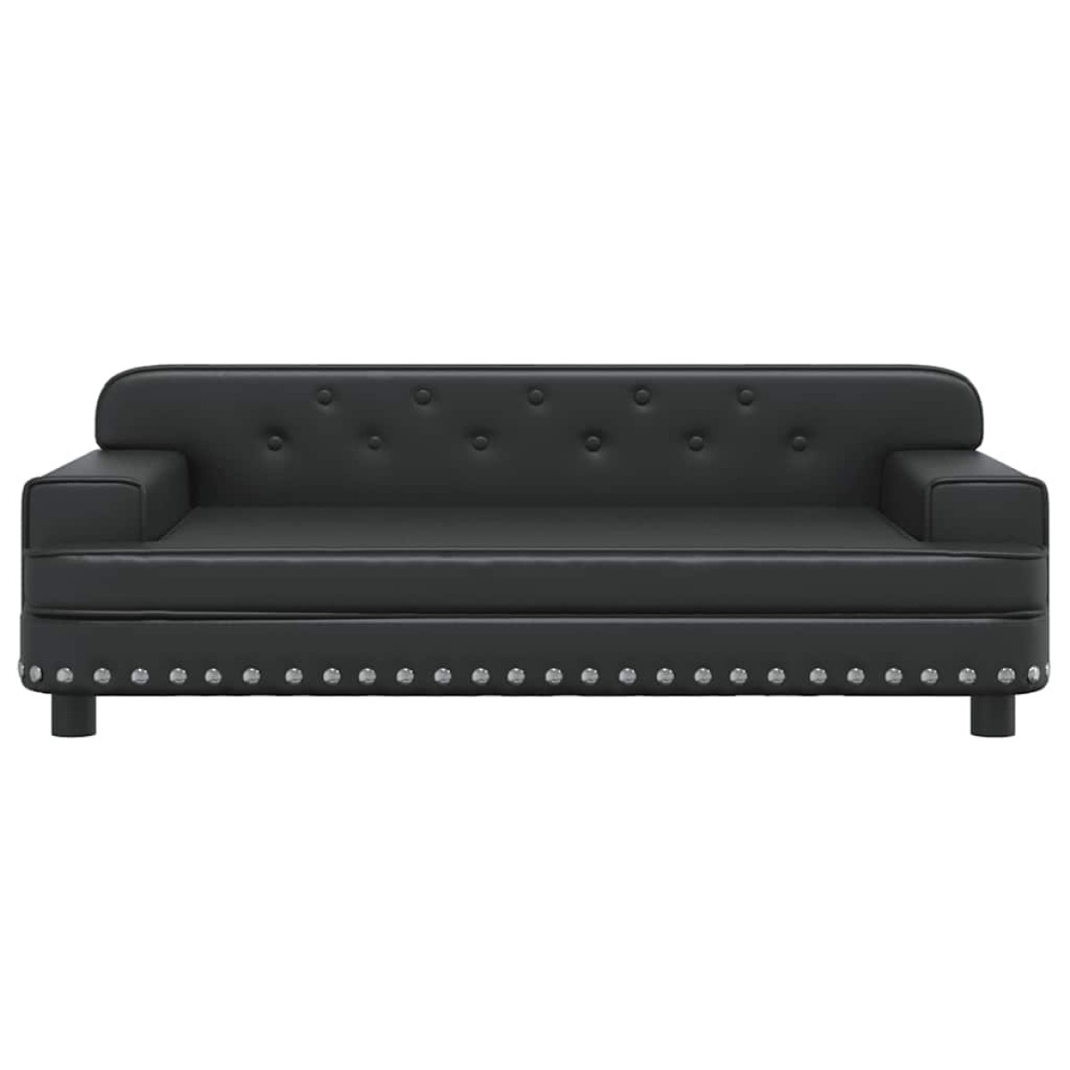 vidaXL Κρεβάτι Σκύλου Μαύρο 90 x 53 x 30 εκ. από Συνθετικό Δέρμα