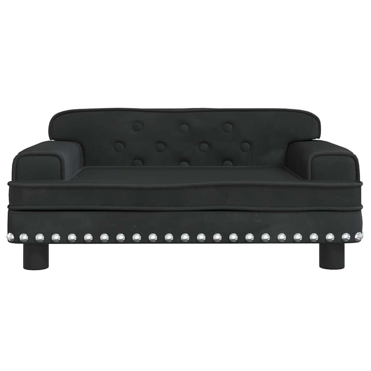 vidaXL Κρεβάτι Σκύλου Μαύρο 70 x 45 x 30 εκ. Βελούδινο