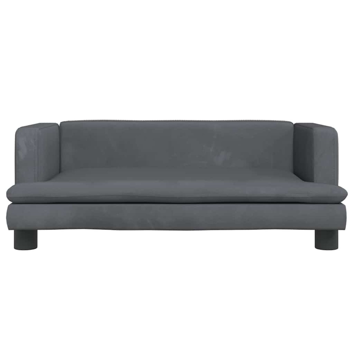 vidaXL Κρεβάτι Σκύλου Σκούρο Γκρι 80 x 45 x 30 εκ. Βελούδινο