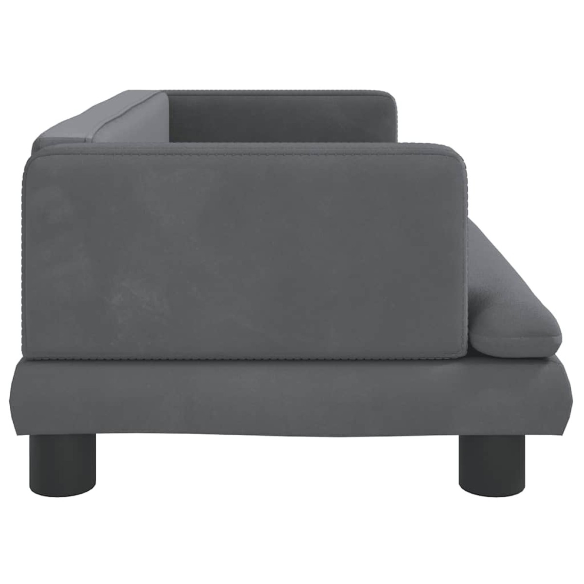 vidaXL Κρεβάτι Σκύλου Σκούρο Γκρι 80 x 45 x 30 εκ. Βελούδινο