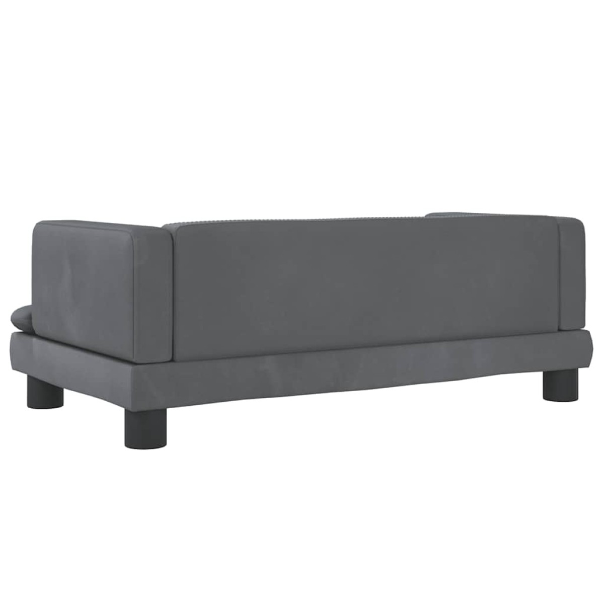 vidaXL Κρεβάτι Σκύλου Σκούρο Γκρι 80 x 45 x 30 εκ. Βελούδινο
