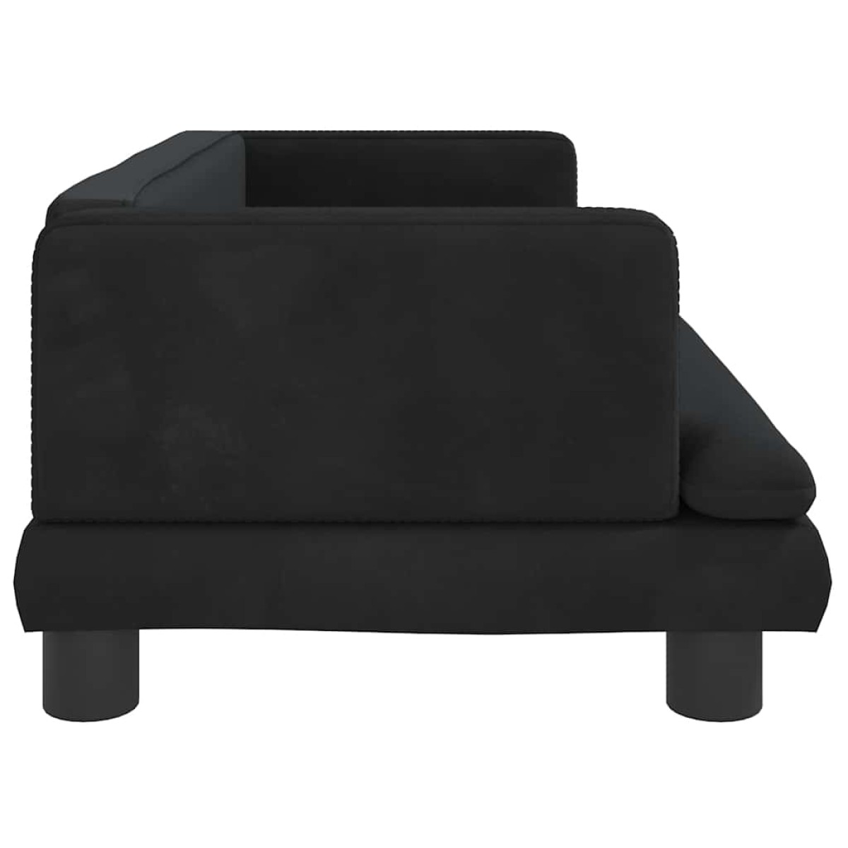 vidaXL Κρεβάτι Σκύλου Μαύρο 80 x 45 x 30 εκ. Βελούδινο