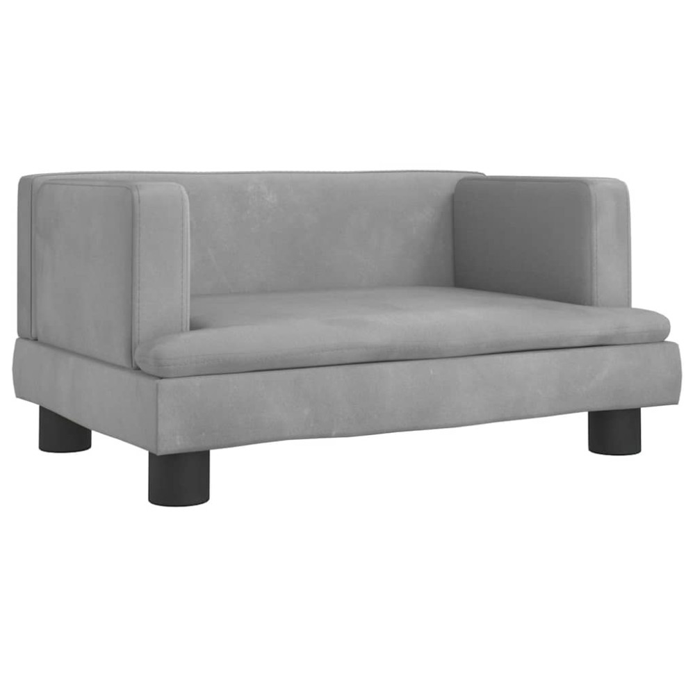 vidaXL Κρεβάτι Σκύλου Ανοιχτό Γκρι 60 x 40 x 30 εκ. Βελούδινο