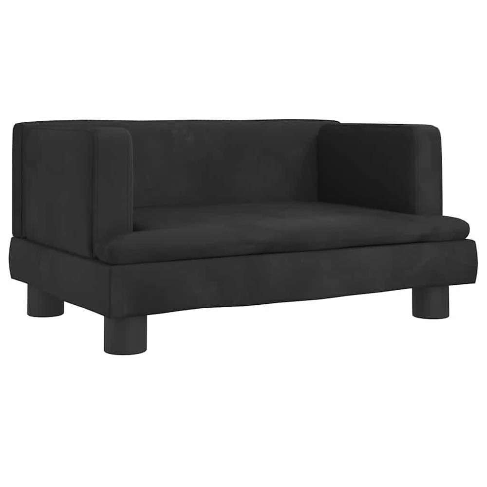 vidaXL Κρεβάτι Σκύλου Μαύρο 60 x 40 x 30 εκ. Βελούδινο